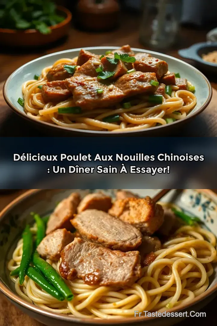 D&eacute;licieux Poulet aux Nouilles Chinoises : Un D&icirc;ner Sain &agrave; Essayer!