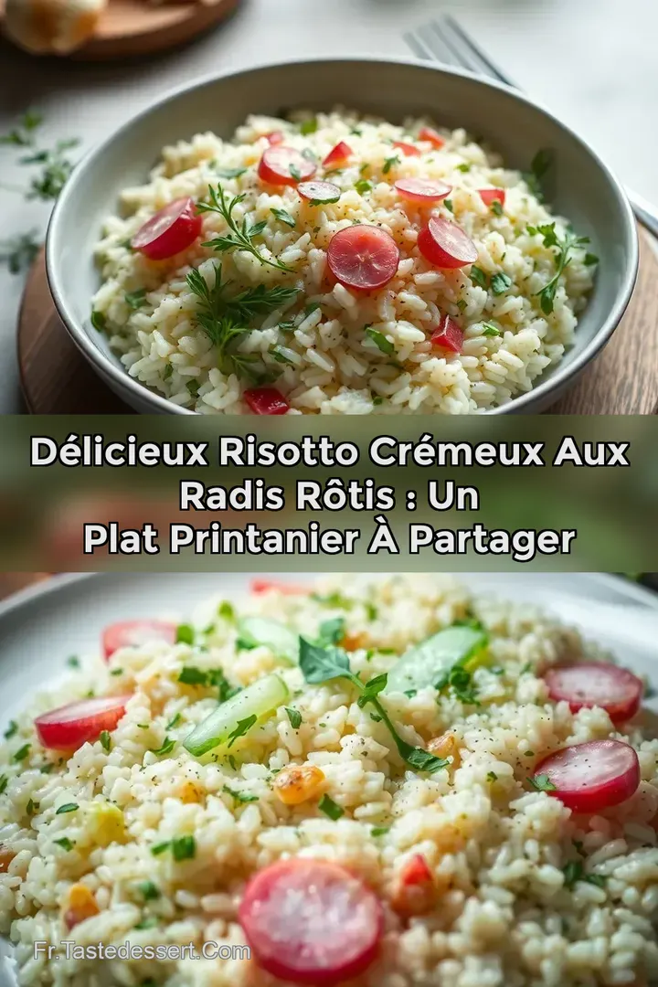 D&eacute;licieux Risotto Cr&eacute;meux aux Radis R&ocirc;tis : Un Plat Printanier &agrave; Partager