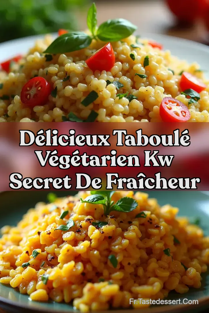 D&eacute;licieux Taboul&eacute; V&eacute;g&eacute;tarien kw Secret de Fra&icirc;cheur