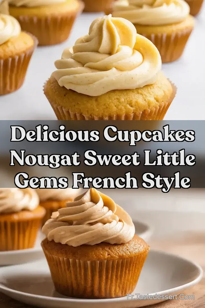 Delicious Cupcakes Nougat Sweet Little Gems French Style