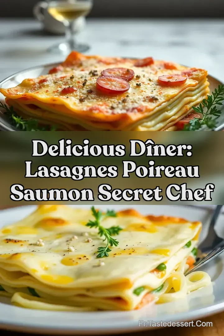 Delicious D&icirc;ner: Lasagnes Poireau Saumon Secret Chef