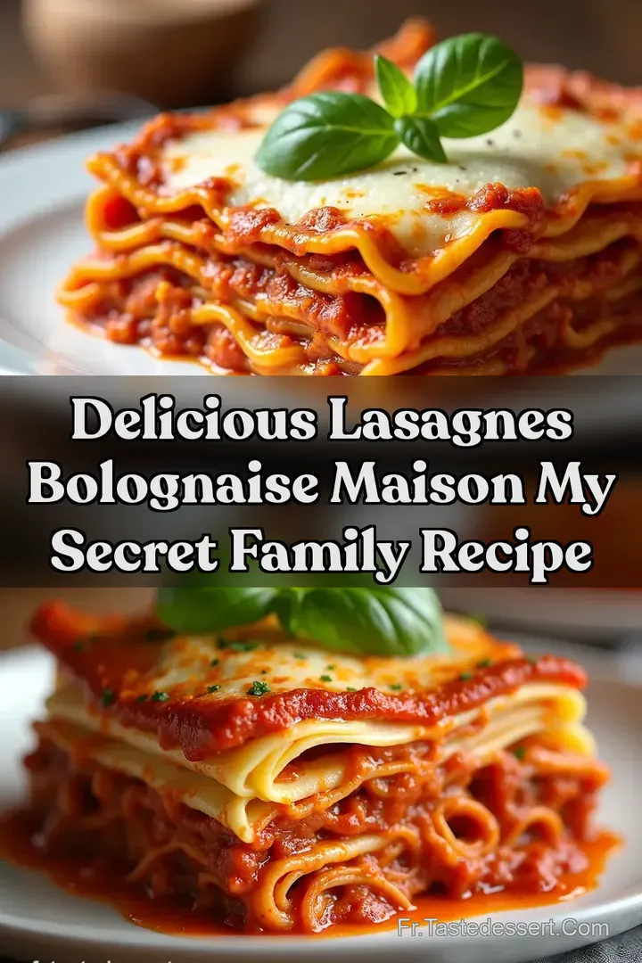 Delicious Lasagnes Bolognaise Maison My Secret Family Recipe