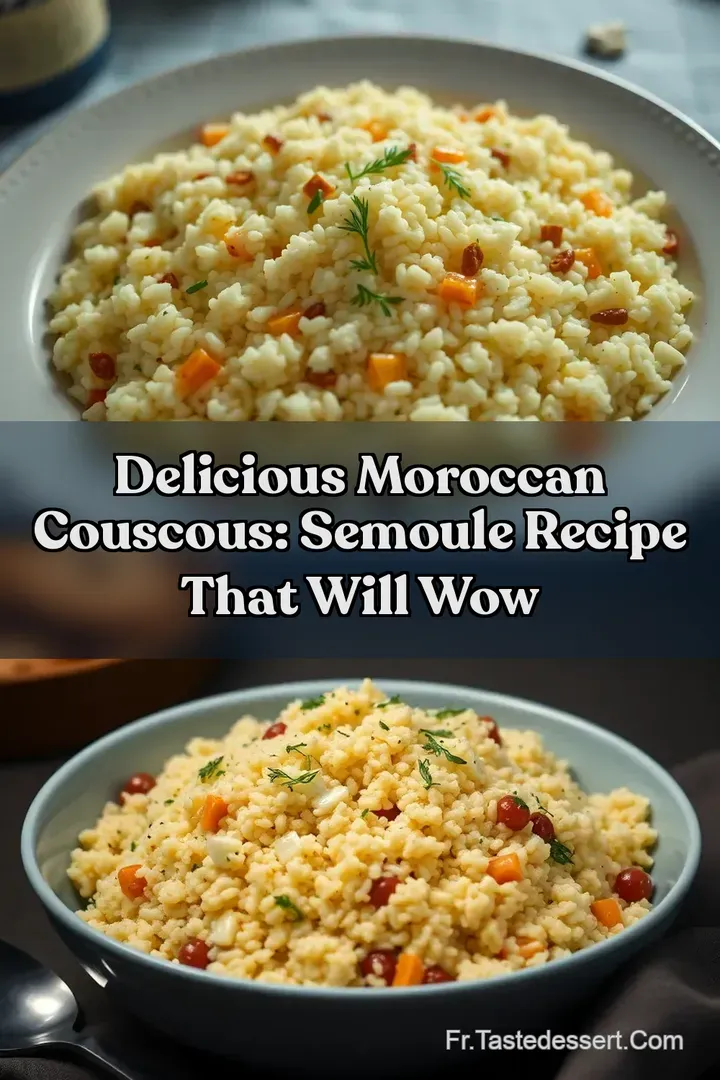 Delicious Moroccan Couscous: Semoule Recipe That Will Wow