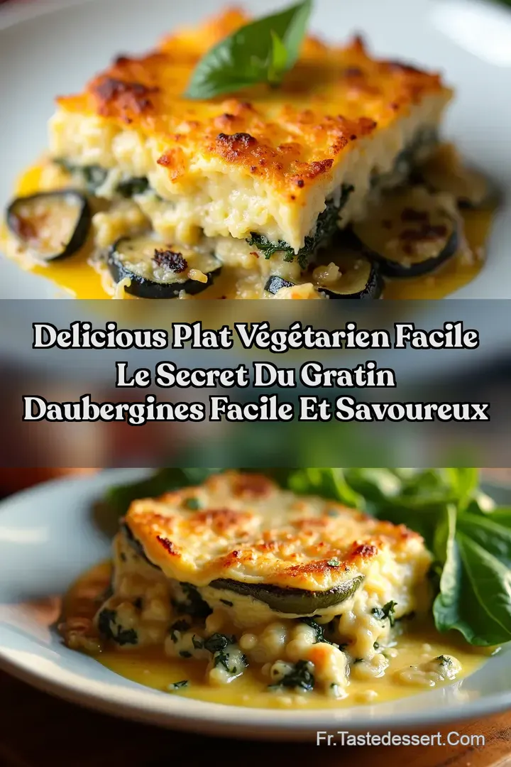 Delicious Plat v&eacute;g&eacute;tarien facile Le secret du Gratin daubergines facile et savoureux