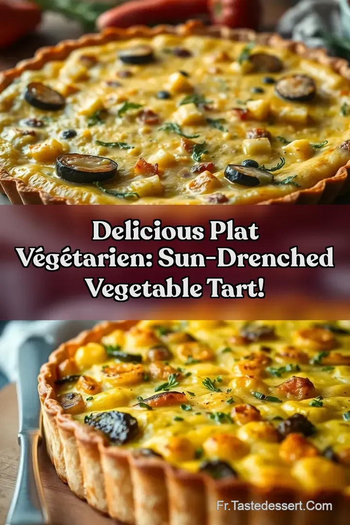 Delicious Plat V&eacute;g&eacute;tarien: Sun-Drenched Vegetable Tart!