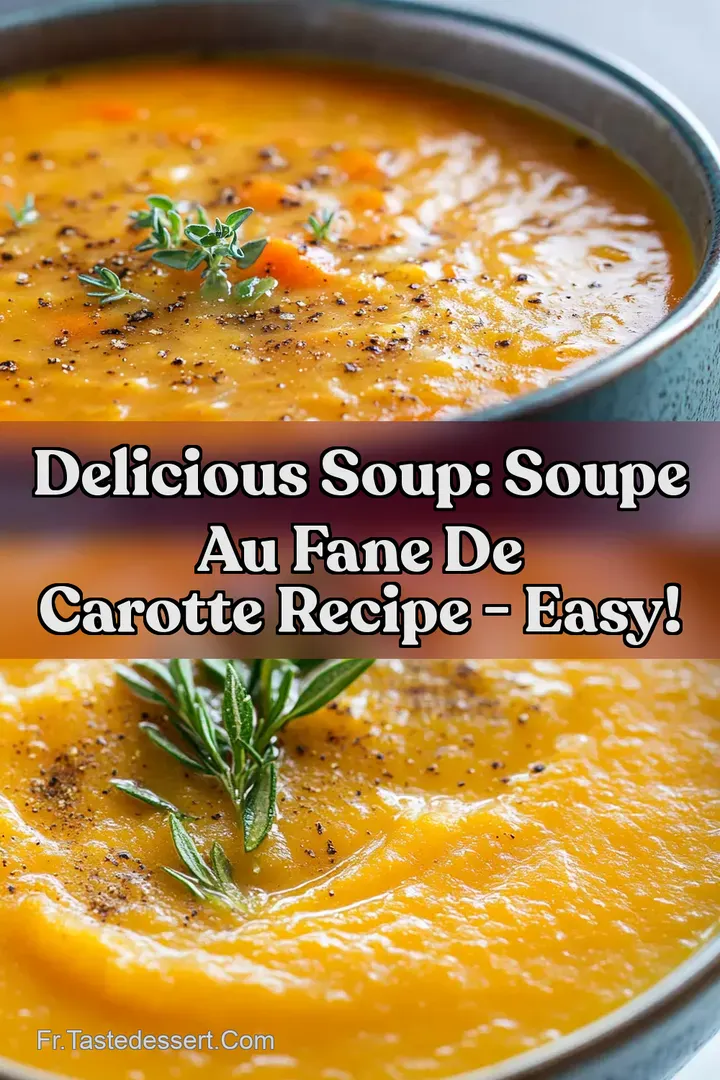 Delicious Soup: Soupe au Fane de Carotte Recipe - Easy!