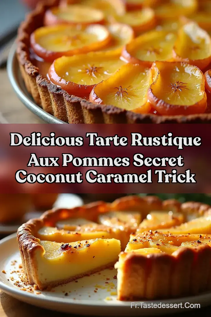Delicious Tarte Rustique aux Pommes Secret Coconut Caramel Trick