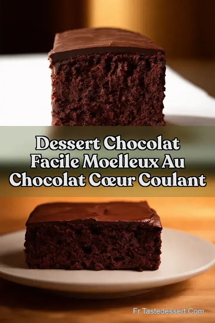 Dessert Chocolat Facile Moelleux au Chocolat C&oelig;ur Coulant