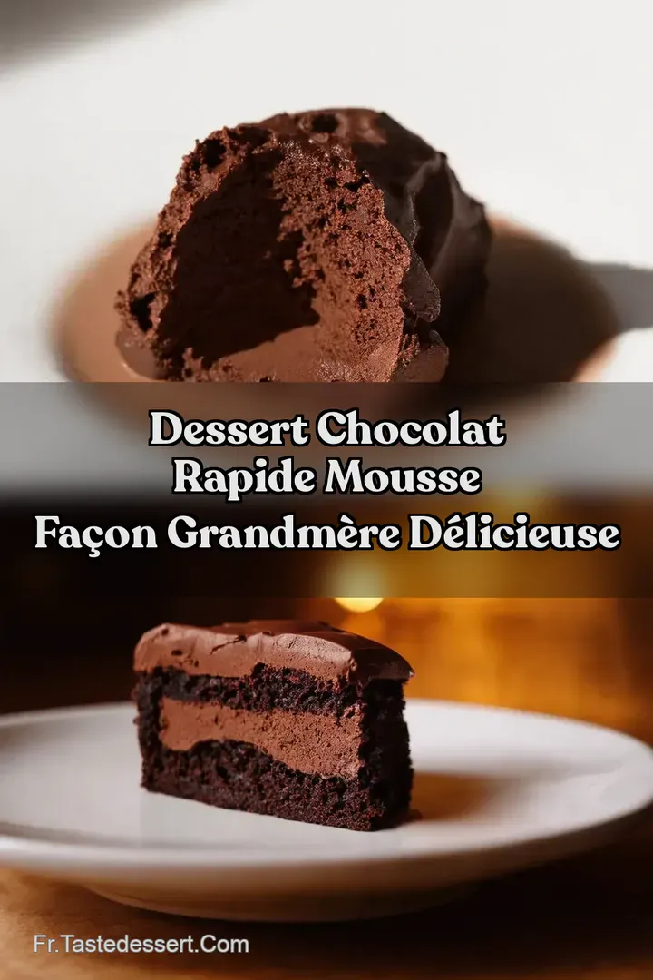 Dessert Chocolat Rapide Mousse Fa&ccedil;on GrandM&egrave;re D&eacute;licieuse