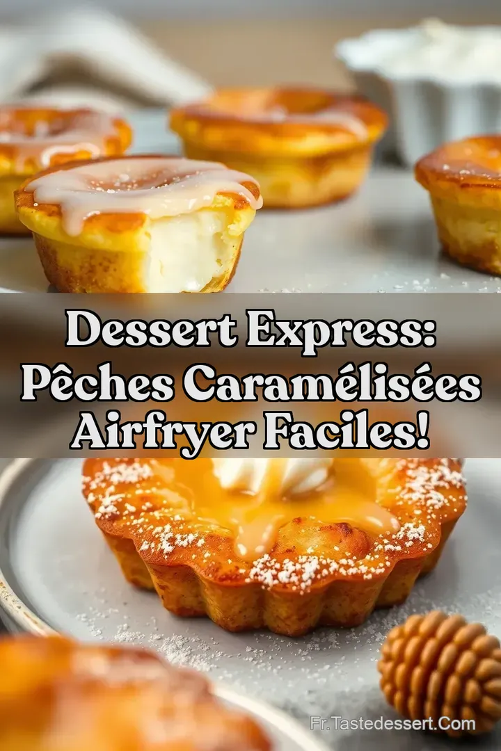 Dessert Express: P&ecirc;ches Caram&eacute;lis&eacute;es Airfryer Faciles!