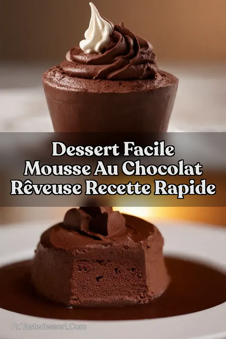 Dessert Facile Mousse au Chocolat R&ecirc;veuse Recette Rapide