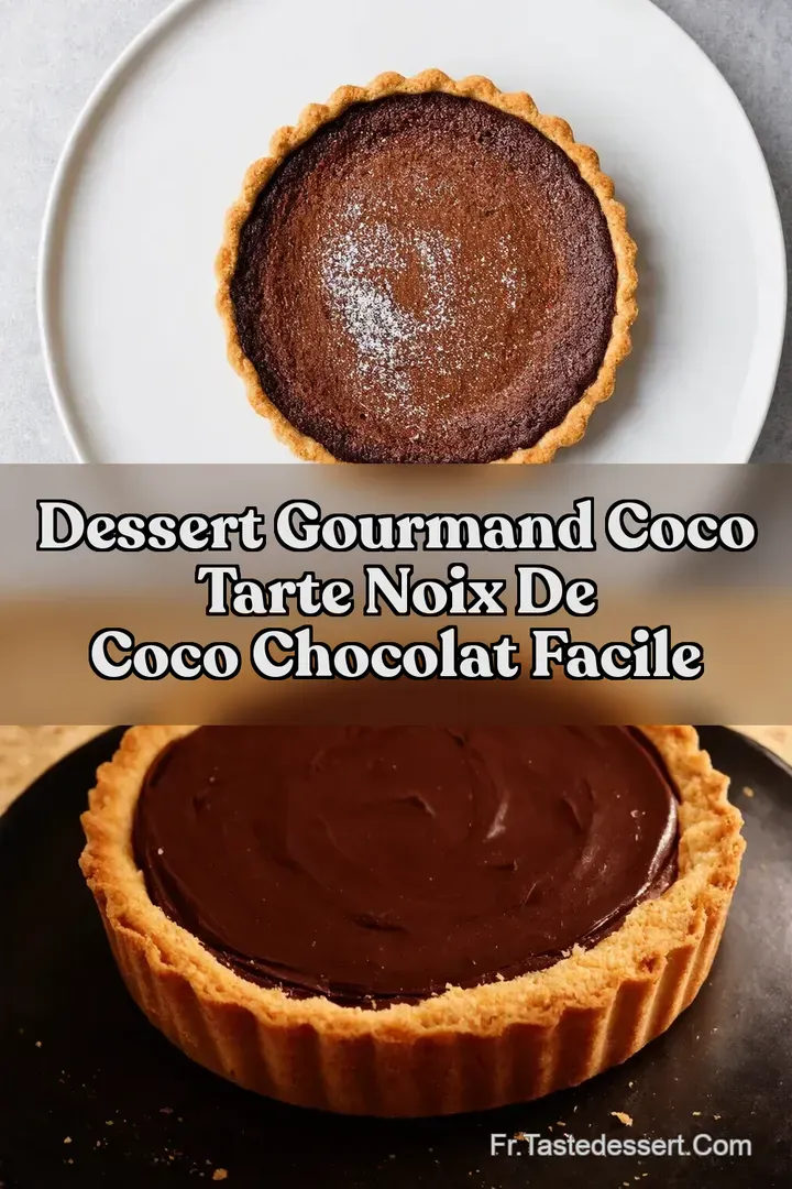 Dessert Gourmand Coco Tarte Noix de Coco Chocolat Facile