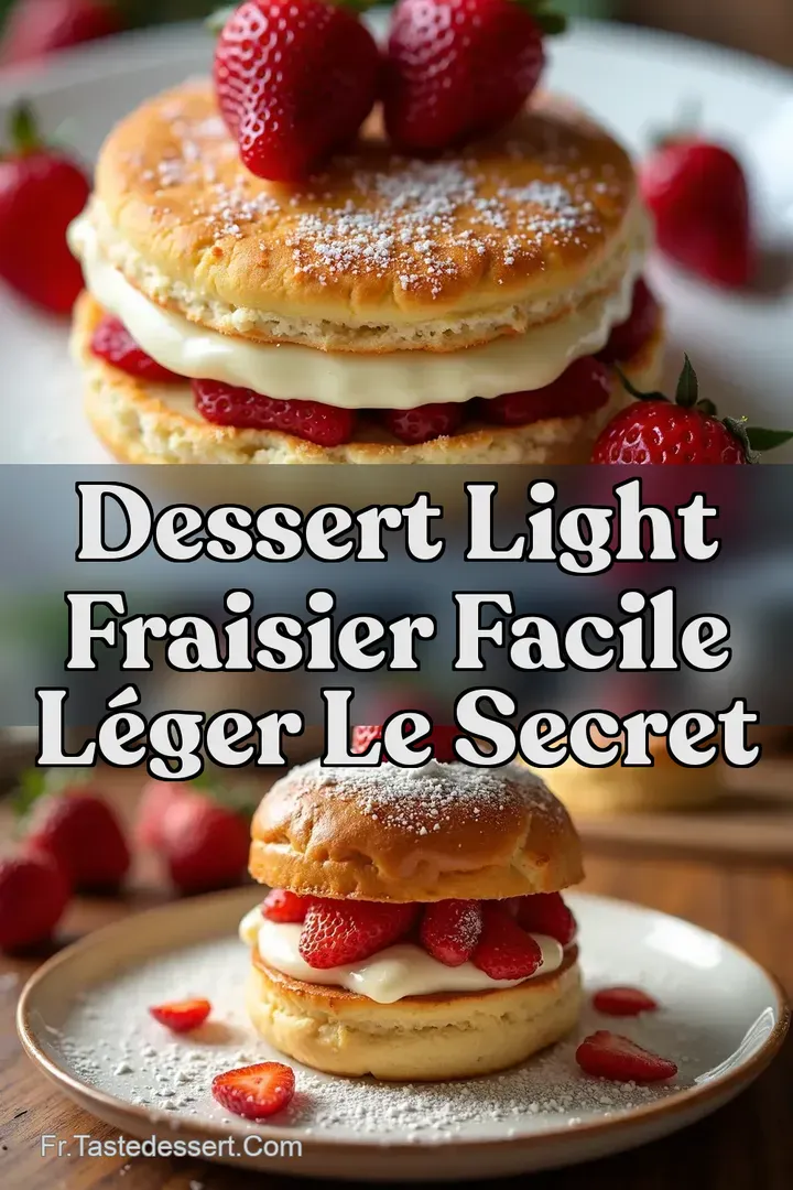 Dessert Light Fraisier Facile L&eacute;ger le Secret