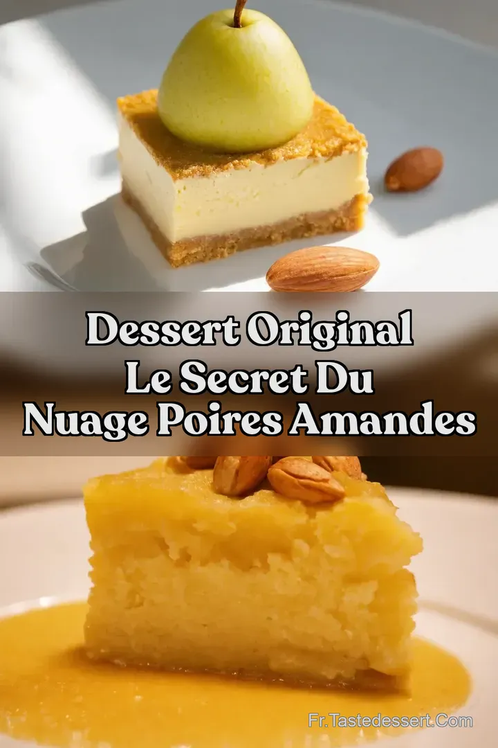 Dessert Original Le Secret du Nuage Poires Amandes