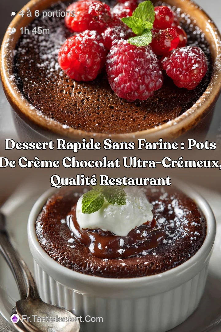 Dessert rapide sans farine : Pots de Cr&egrave;me Chocolat Ultra-Cr&eacute;meux Qualit&eacute; Restaurant