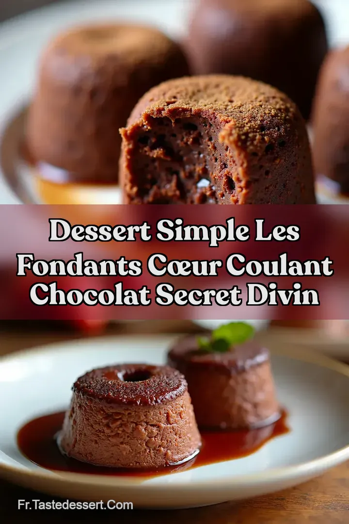 Dessert Simple Les Fondants C&oelig;ur Coulant Chocolat Secret Divin