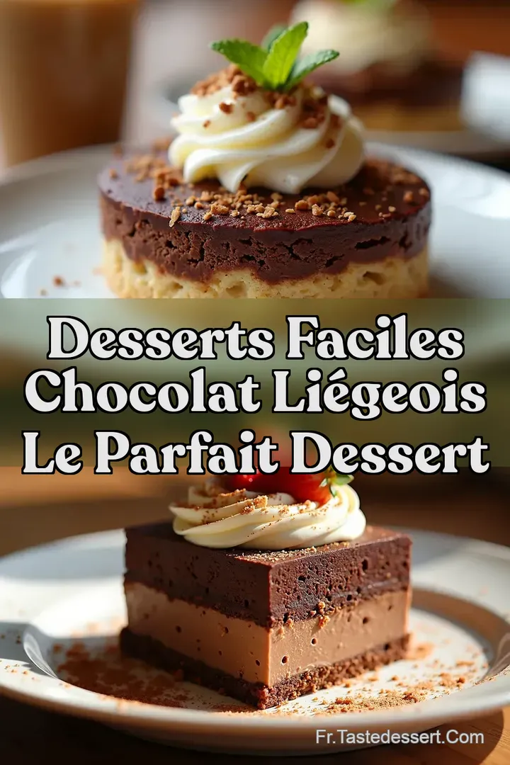Desserts Faciles Chocolat Li&eacute;geois Le Parfait Dessert