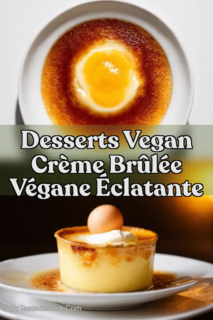 Desserts Vegan Cr&egrave;me Br&ucirc;l&eacute;e V&eacute;gane &Eacute;clatante