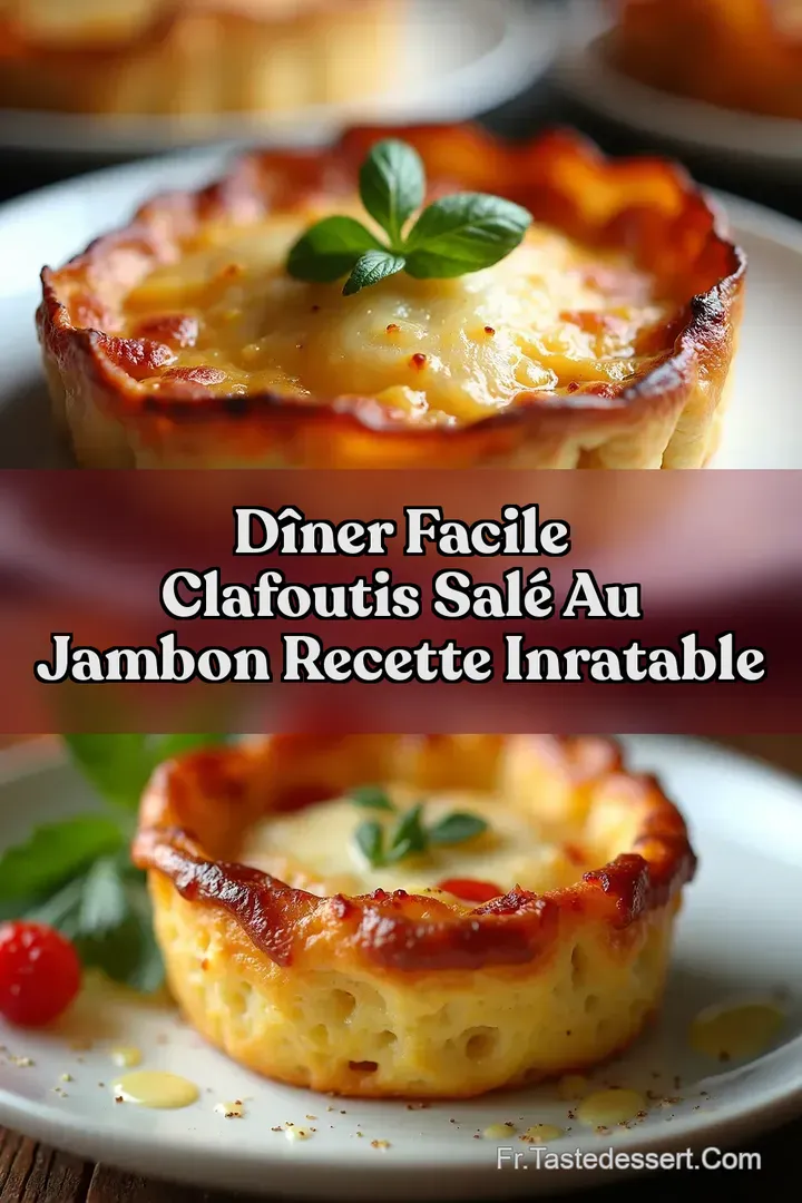 D&icirc;ner Facile Clafoutis Sal&eacute; au Jambon Recette Inratable