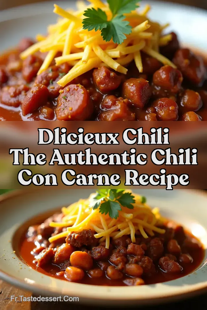 Dlicieux Chili the Authentic Chili con Carne Recipe