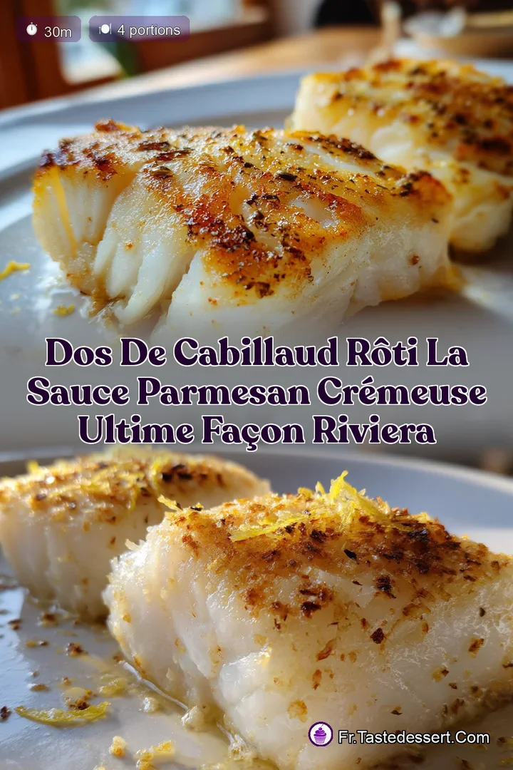 Dos de Cabillaud R&ocirc;ti La Sauce Parmesan Cr&eacute;meuse Ultime Fa&ccedil;on Riviera