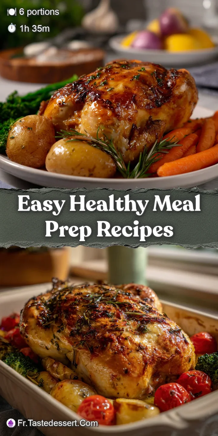Close-up of savory chicken and vibrant vegetables, glistening with flavor, promising a satisfying and healthy meal prep so...
