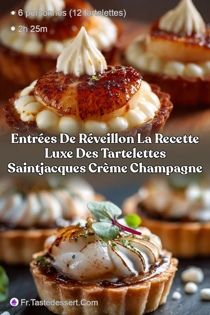Entr&eacute;es de R&eacute;veillon La recette luxe des Tartelettes SaintJacques Cr&egrave;me Champagne
