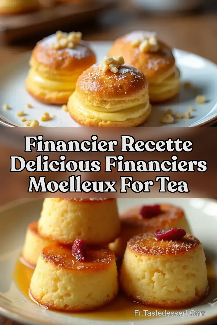 Financier Recette Delicious Financiers Moelleux for Tea