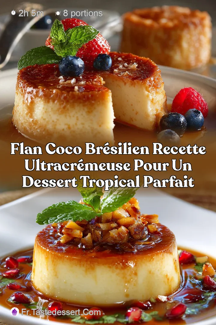 Flan Coco Br&eacute;silien Recette ultracr&eacute;meuse pour un dessert tropical parfait