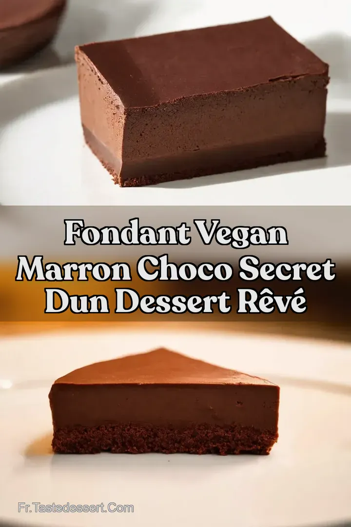 Fondant Vegan Marron Choco Secret dun Dessert R&ecirc;v&eacute;