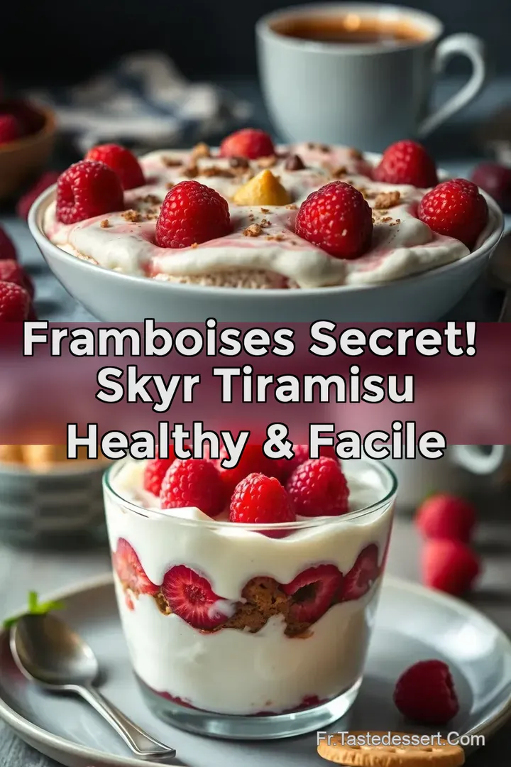 Framboises Secret!✨ Skyr Tiramisu Healthy & Facile