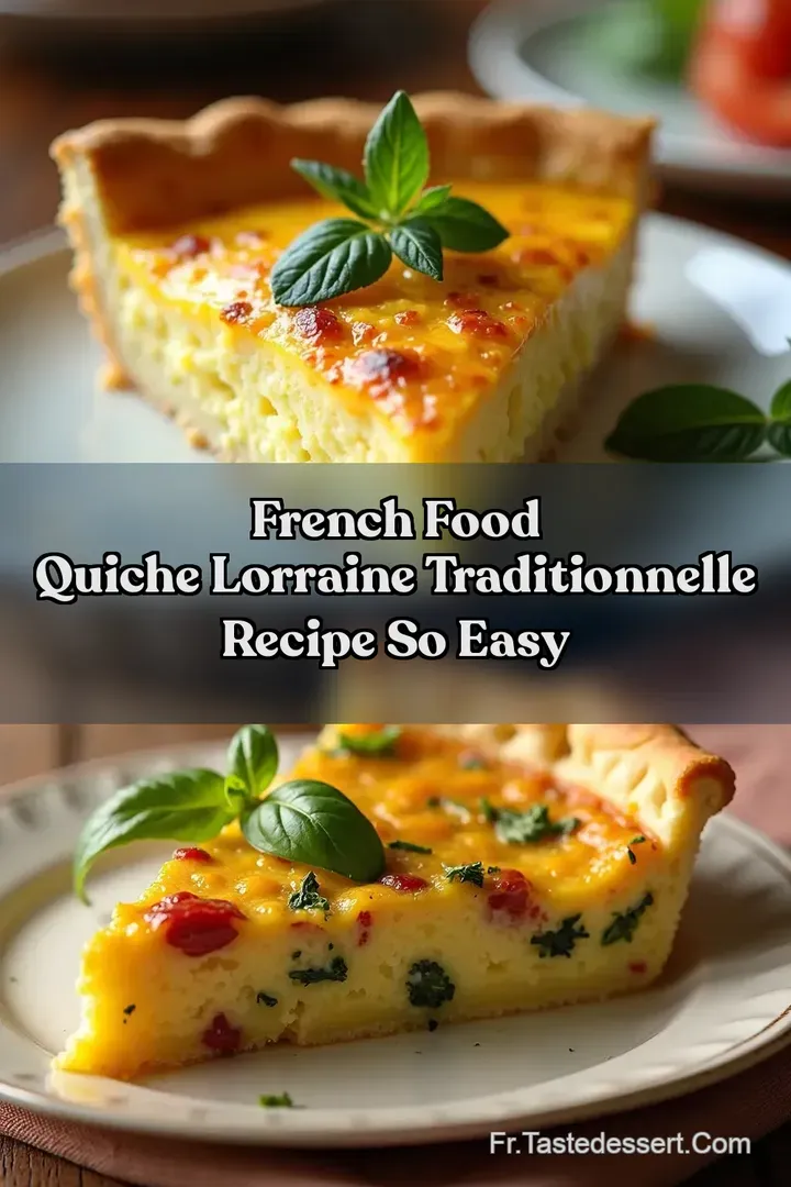French Food Quiche Lorraine Traditionnelle Recipe So Easy
