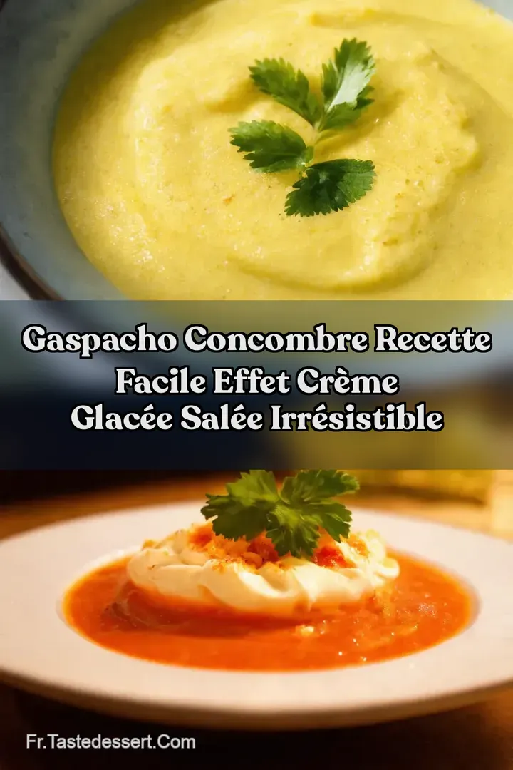 Gaspacho Concombre Recette Facile Effet Cr&egrave;me Glac&eacute;e Sal&eacute;e Irr&eacute;sistible