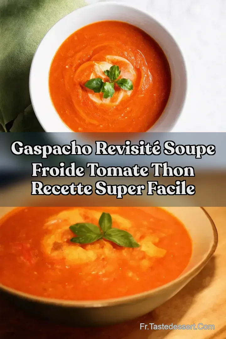 Gaspacho Revisit&eacute; Soupe Froide Tomate Thon Recette Super Facile