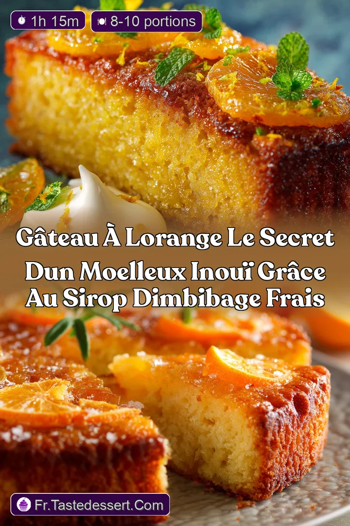 G&acirc;teau &agrave; lorange le secret dun moelleux inou&iuml; gr&acirc;ce au sirop dimbibage frais