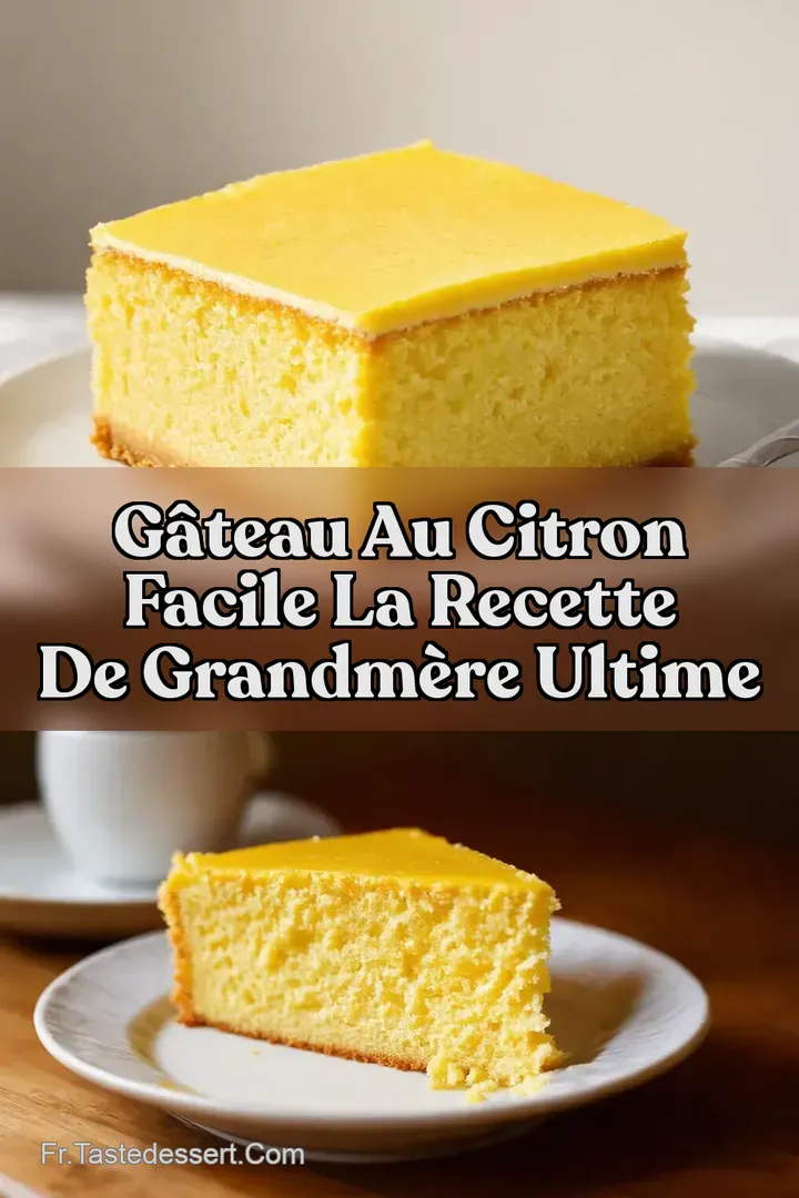 G&acirc;teau au Citron Facile La Recette de GrandM&egrave;re Ultime