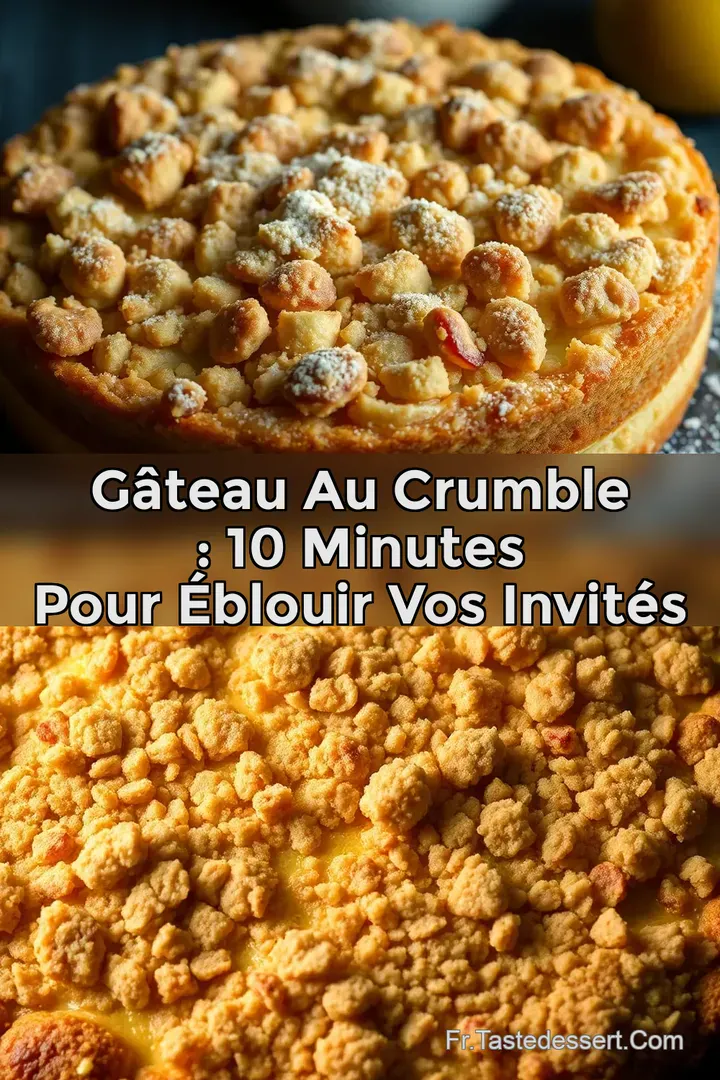 G&acirc;teau au Crumble : 10 Minutes pour &Eacute;blouir Vos Invit&eacute;s