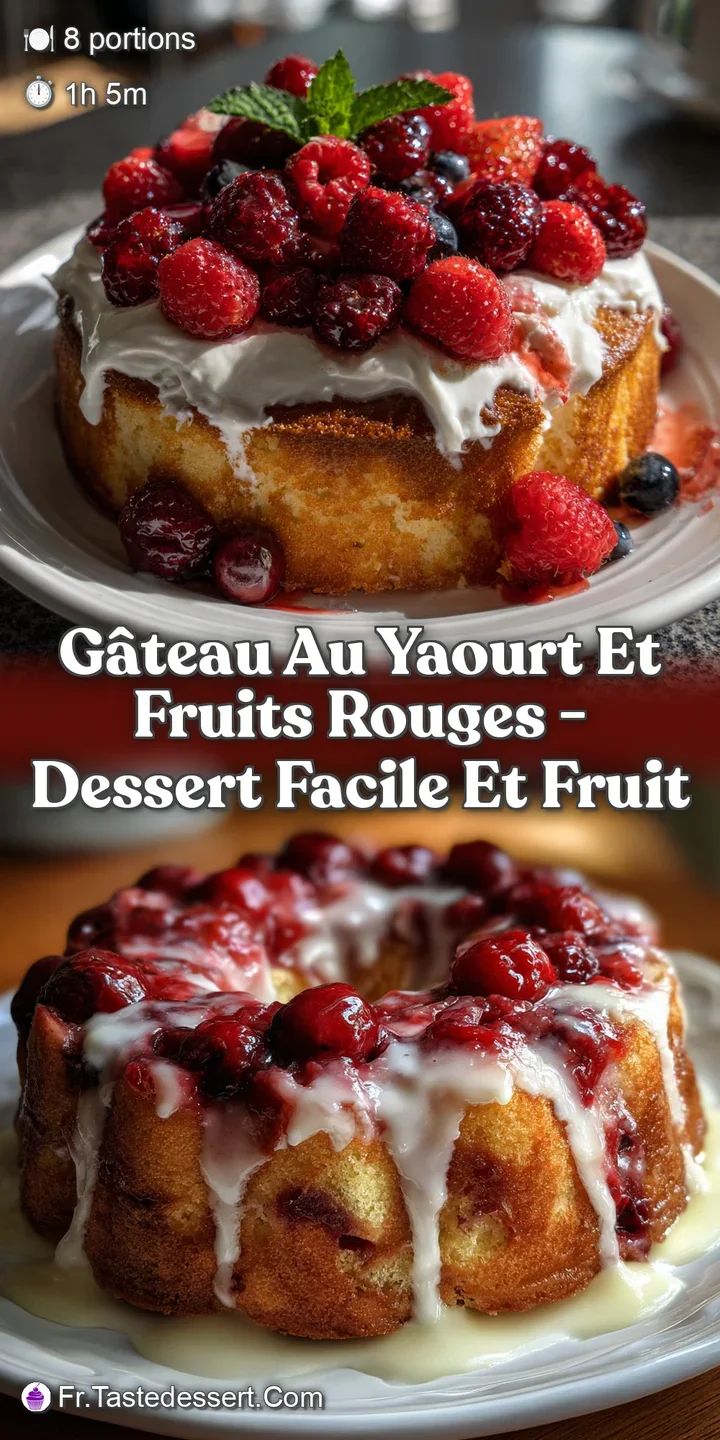G&acirc;teau au Yaourt et Fruits Rouges - Dessert Facile et Fruit