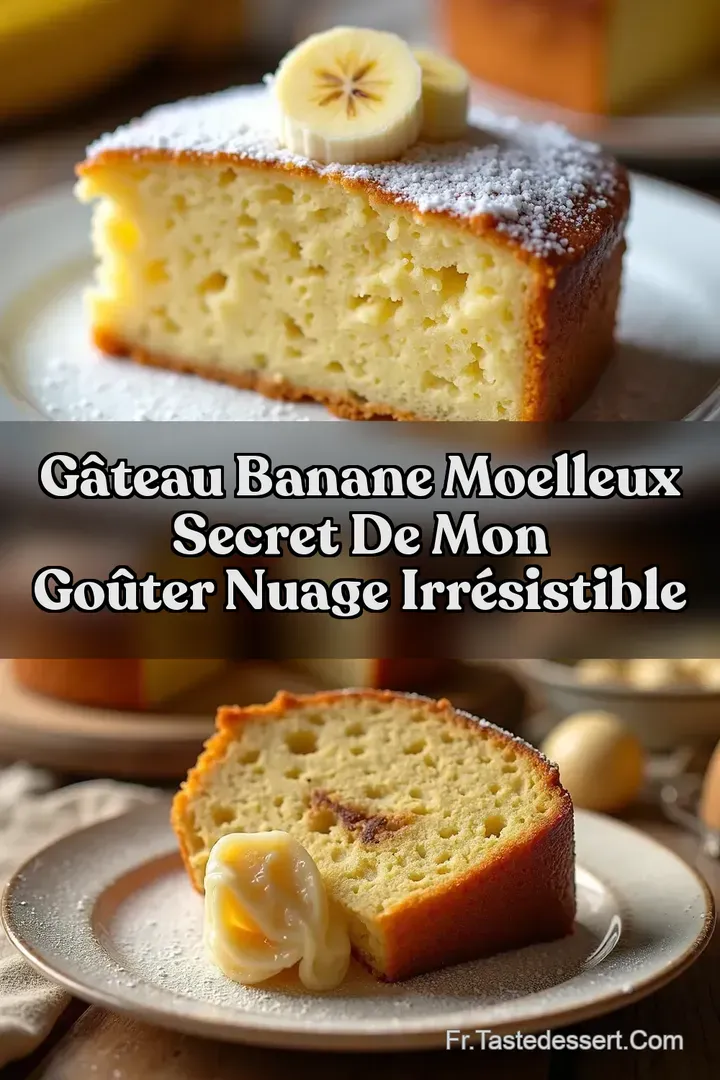 G&acirc;teau Banane Moelleux Secret de mon Go&ucirc;ter Nuage Irr&eacute;sistible