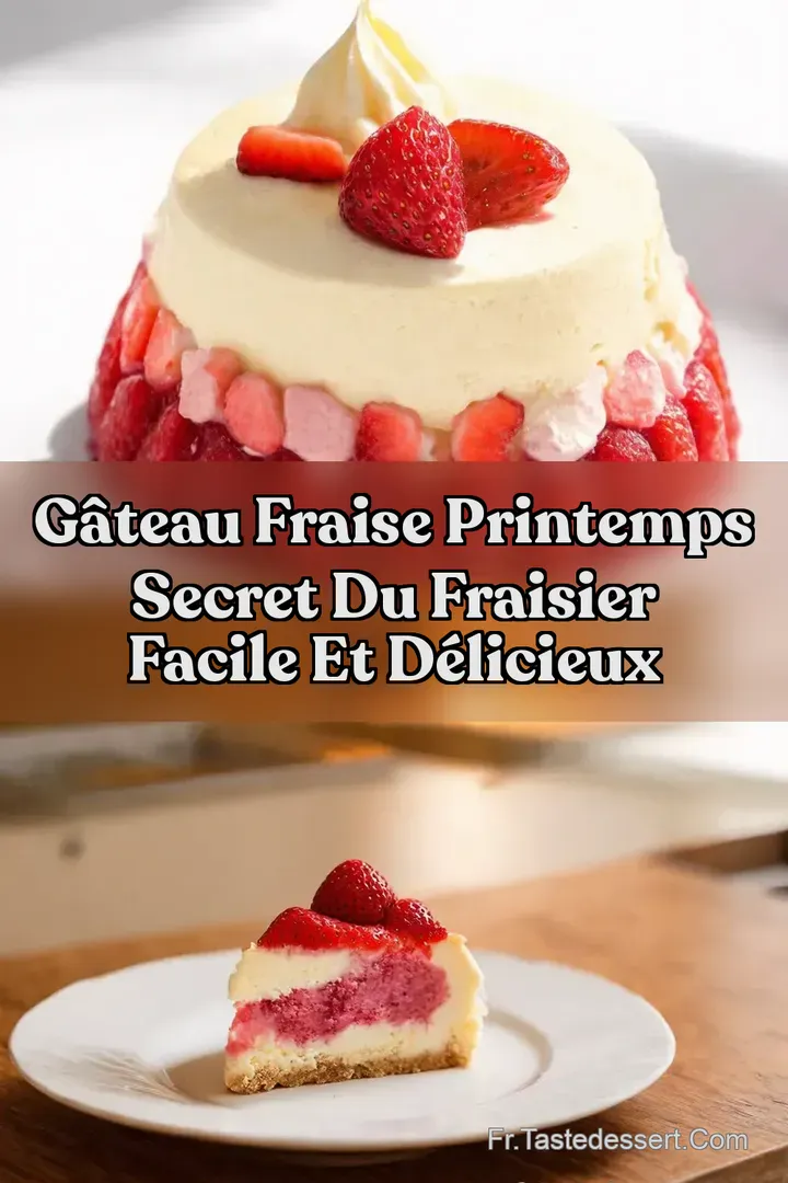 G&acirc;teau Fraise Printemps Secret du Fraisier Facile et D&eacute;licieux