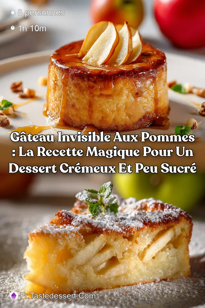 G&acirc;teau Invisible aux Pommes : La recette magique pour un dessert cr&eacute;meux et peu sucr&eacute;