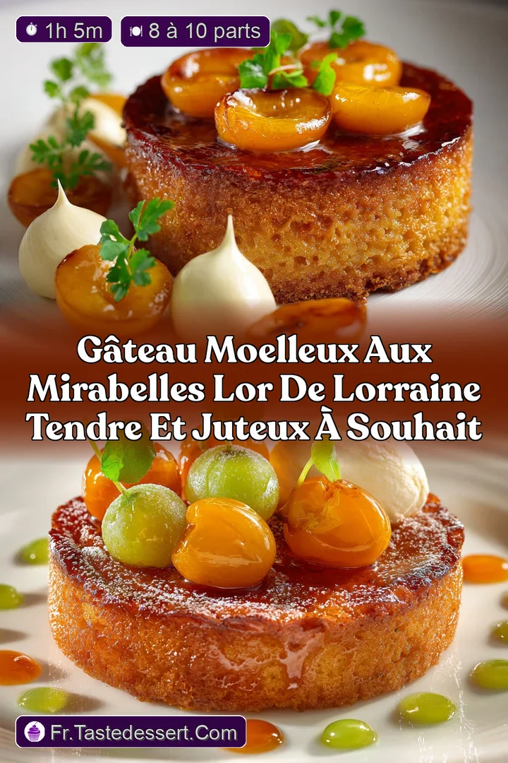 G&acirc;teau moelleux aux Mirabelles Lor de Lorraine tendre et juteux &agrave; souhait