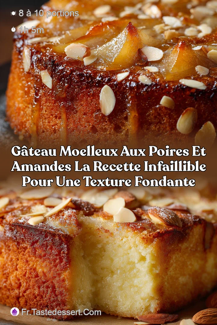 G&acirc;teau moelleux aux poires et amandes La recette infaillible pour une texture fondante