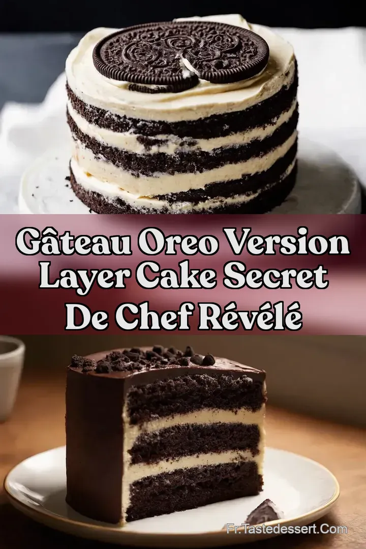G&acirc;teau Oreo Version Layer Cake Secret de Chef R&eacute;v&eacute;l&eacute;