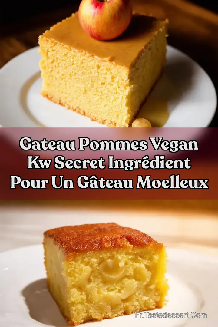 Gateau Pommes Vegan kw Secret Ingr&eacute;dient pour un G&acirc;teau Moelleux