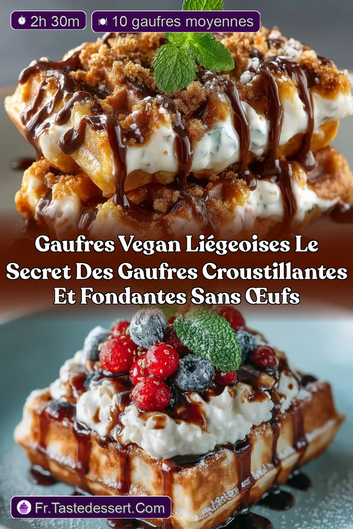 Gaufres Vegan Li&eacute;geoises Le secret des gaufres croustillantes et fondantes sans &oelig;ufs