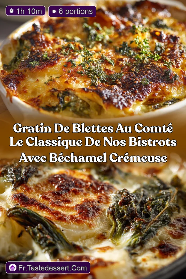 Gratin de Blettes au Comt&eacute; Le Classique de nos Bistrots avec B&eacute;chamel Cr&eacute;meuse