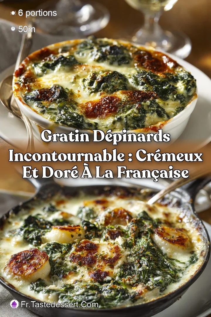 Gratin d&eacute;pinards Incontournable : Cr&eacute;meux et Dor&eacute; &agrave; la Fran&ccedil;aise