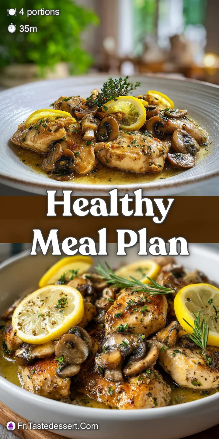 Close-up on juicy baked chicken with glistening skin and blistered peppers, onions, and zucchini; ready to enjoy.