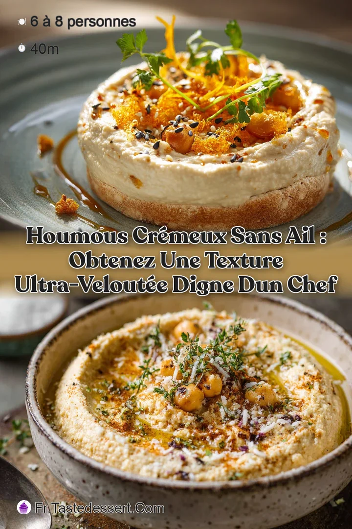 Houmous cr&eacute;meux sans ail : Obtenez une texture ultra-velout&eacute;e digne dun chef